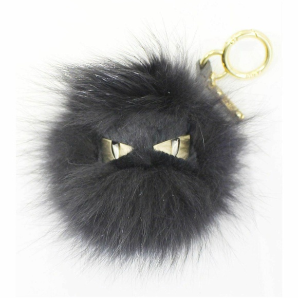 FENDI Monster Bag Bugs Fur Charm Black - Picture 2 of 5